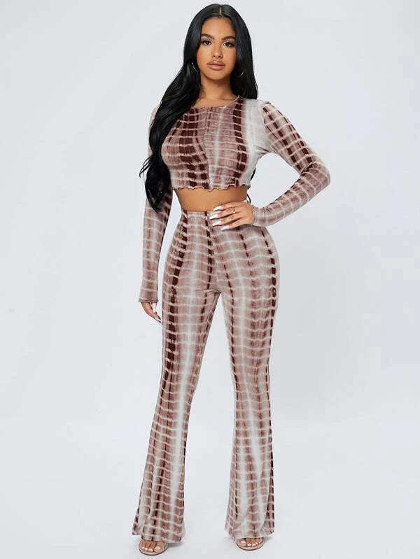 Éclat | Tie Dye Crop & Flare Sæt