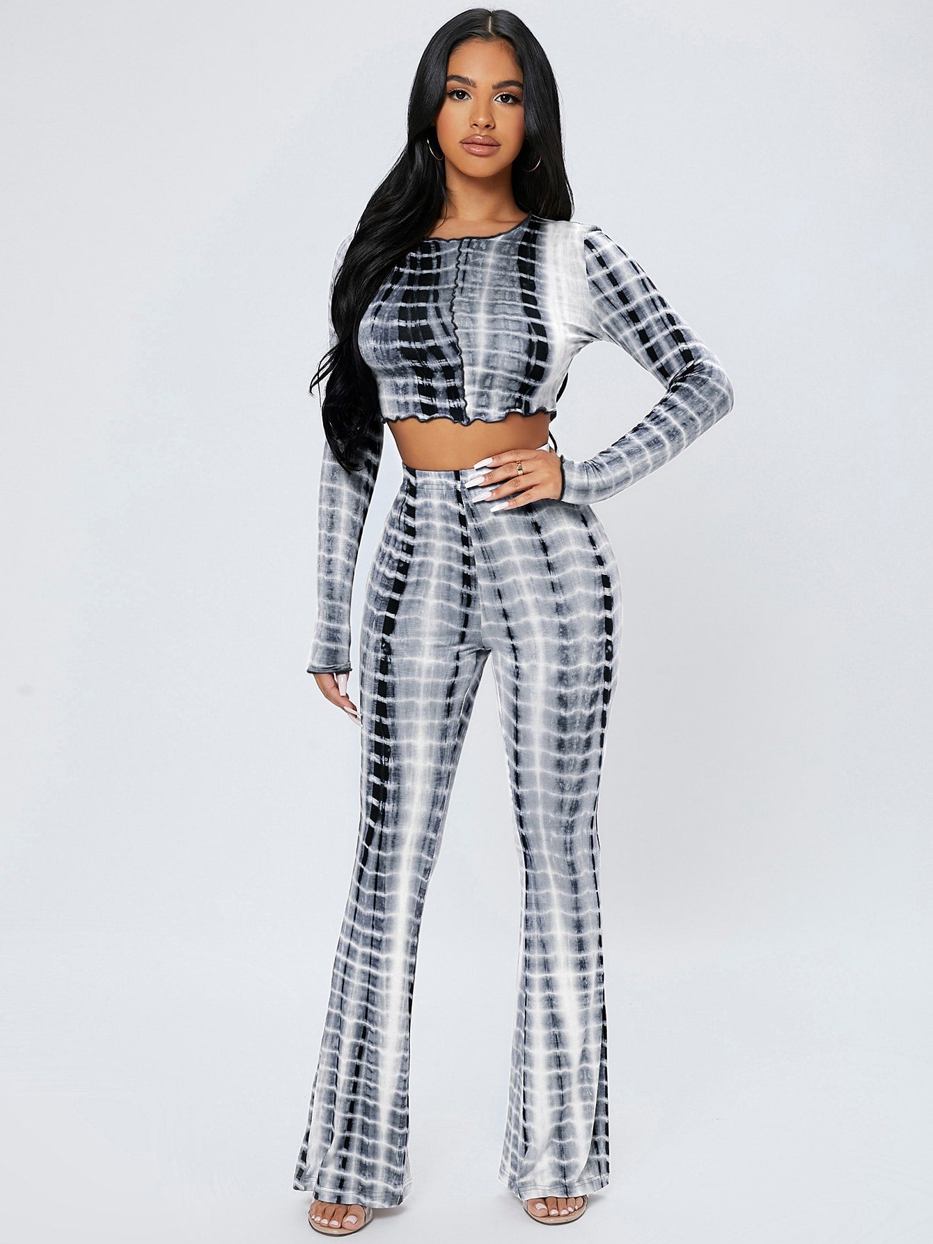 Éclat | Tie Dye Crop & Flare Sæt