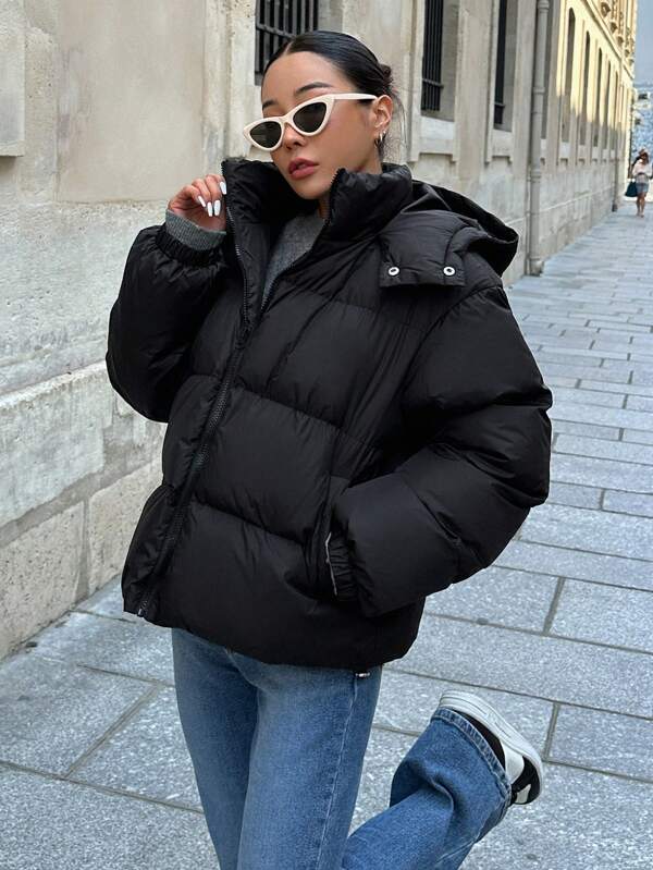 Dazy |  Hætte Puffer Frakke