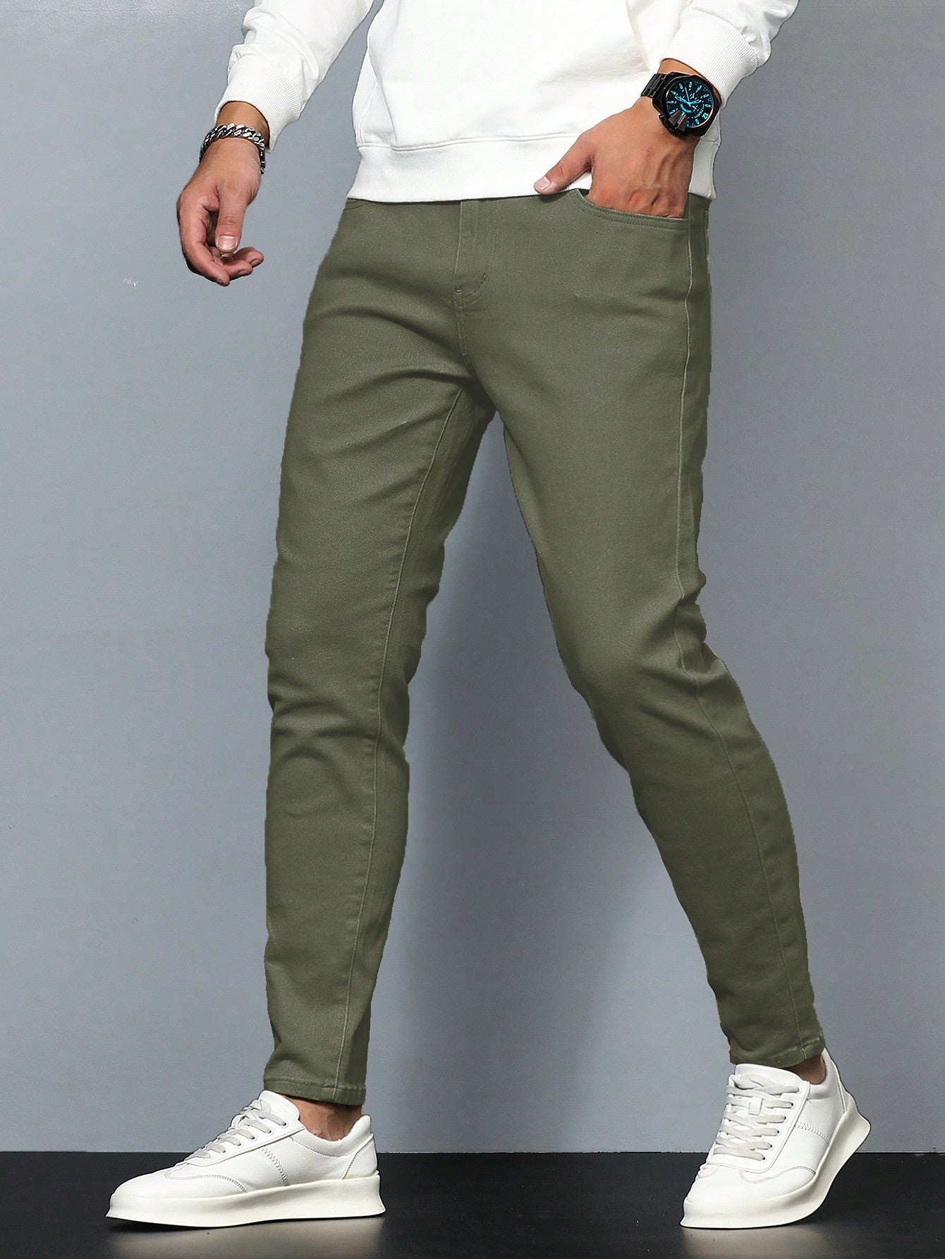 Elias | Struktureret Solid Denim