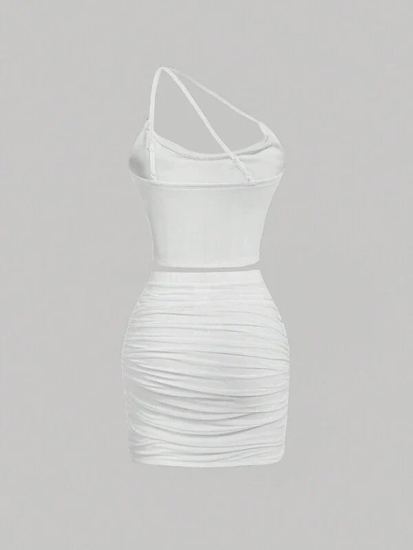Celeste | One Shoulder Ruched Set