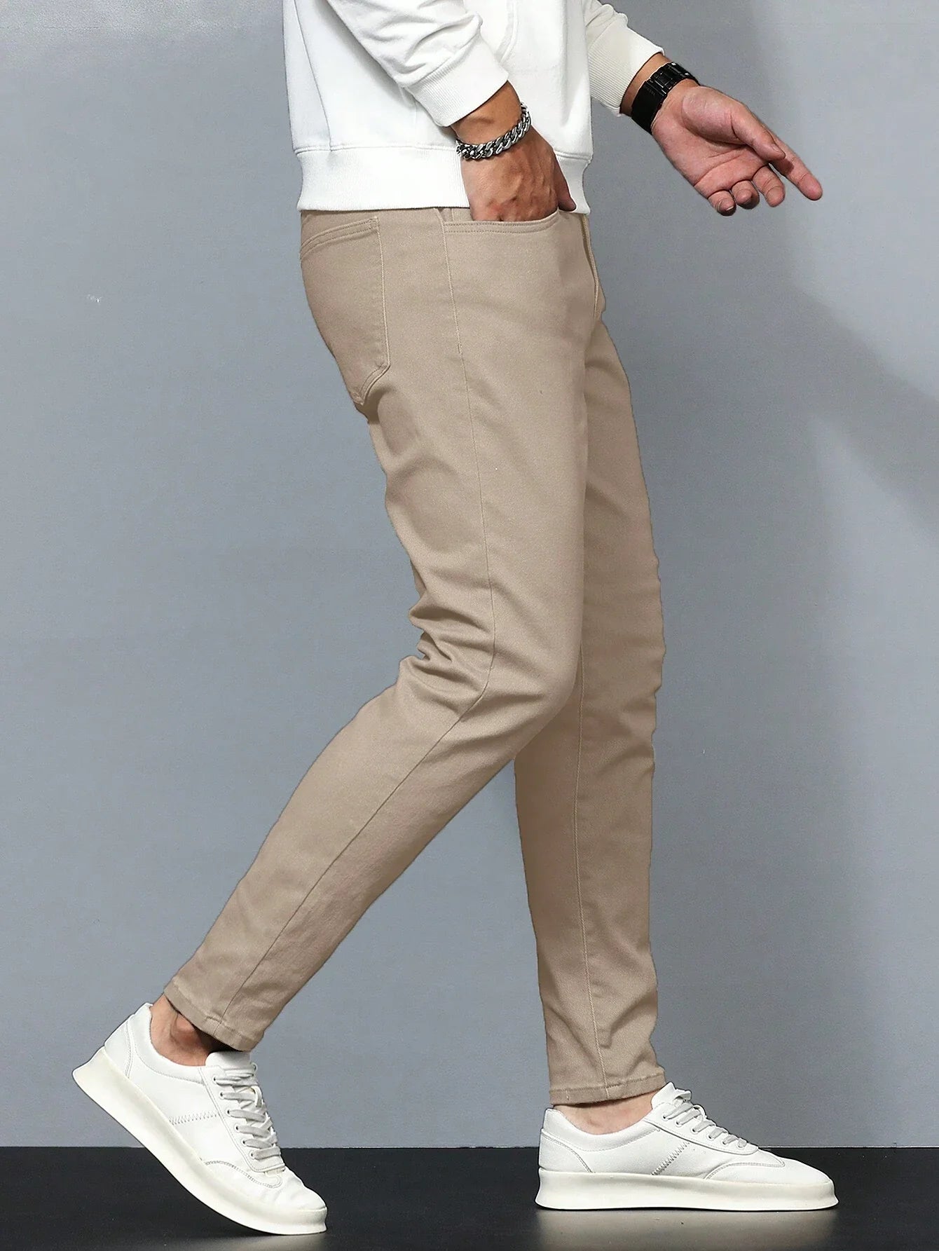 Elias | Struktureret Solid Denim