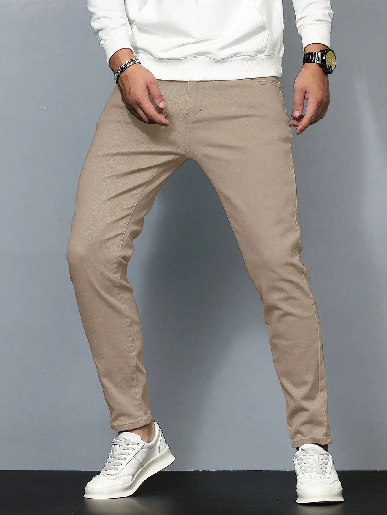 Elias | Struktureret Solid Denim