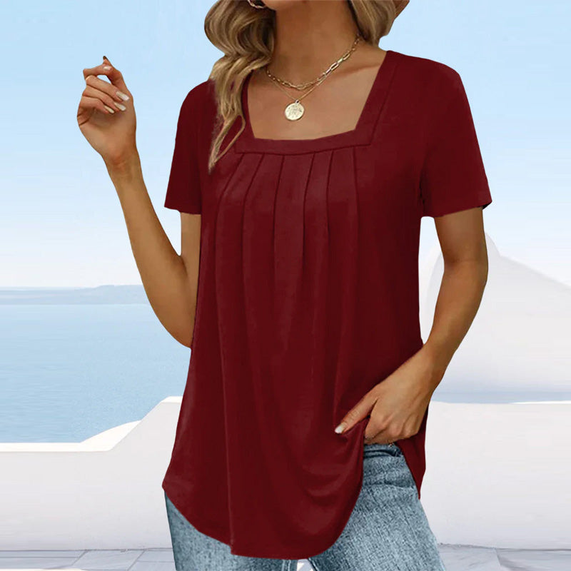 Bella | Plisseret Sommerbluse