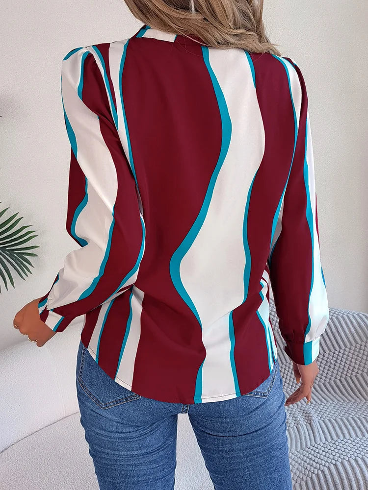 Aria | Stribet Bluse