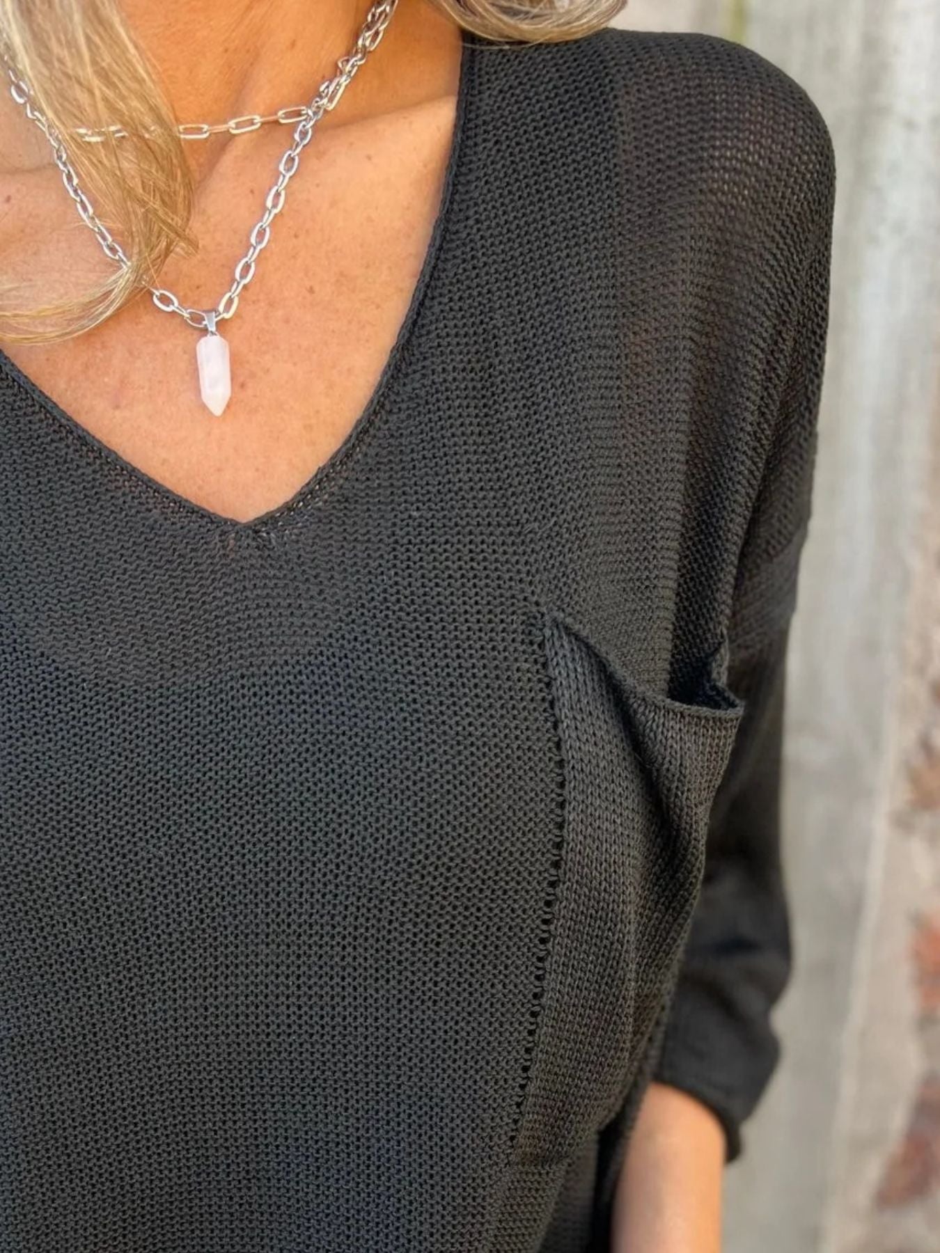Celina | Elegant V-Hals Strikket Sweater