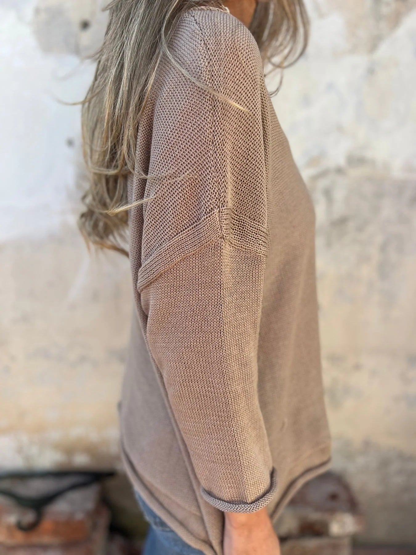 Celina | Elegant V-Hals Strikket Sweater