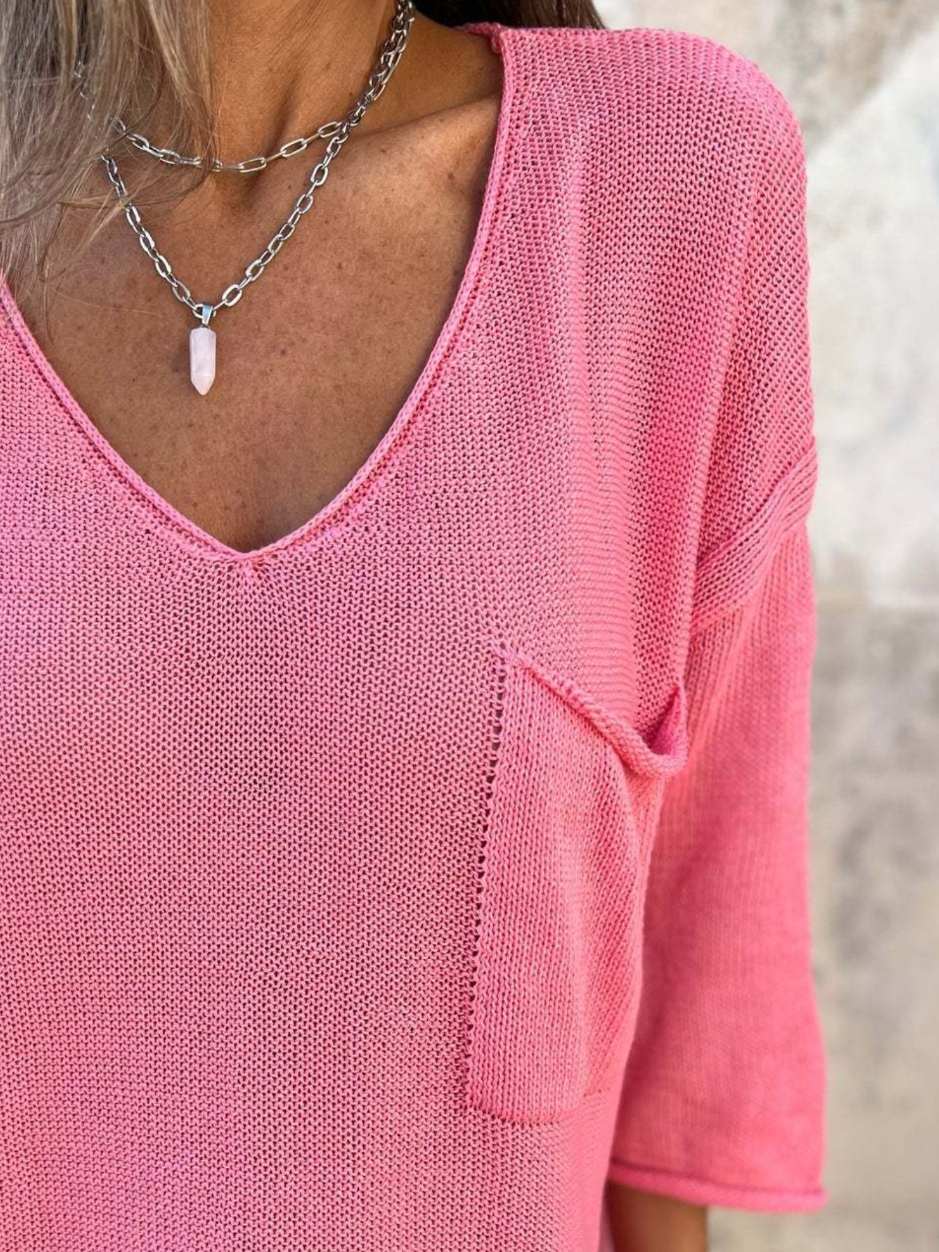 Celina | Elegant V-Hals Strikket Sweater