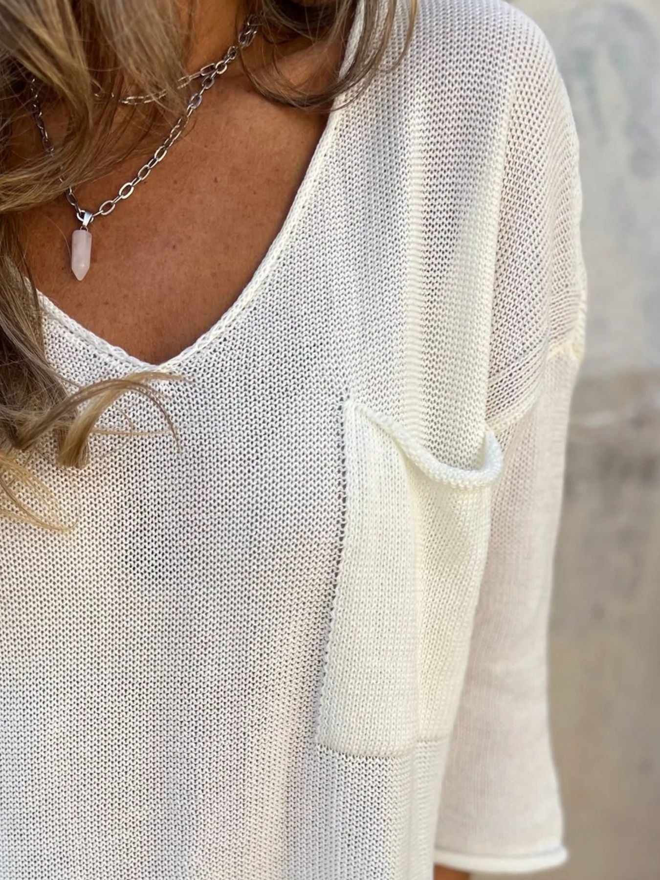Celina | Elegant V-Hals Strikket Sweater