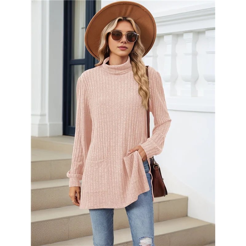 Amelise | Højhalset Casual Tunika Top