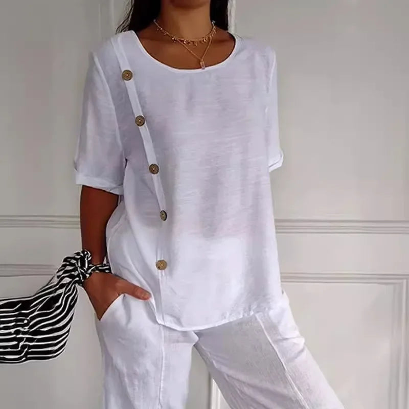 Amara | Knap-Draperet Elegant Bluse