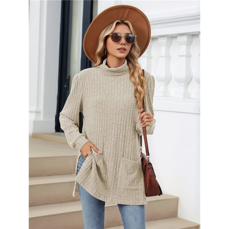 Amelise | Højhalset Casual Tunika Top