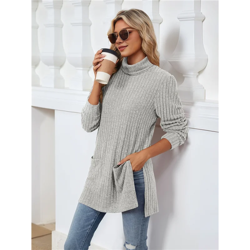 Amelise | Højhalset Casual Tunika Top