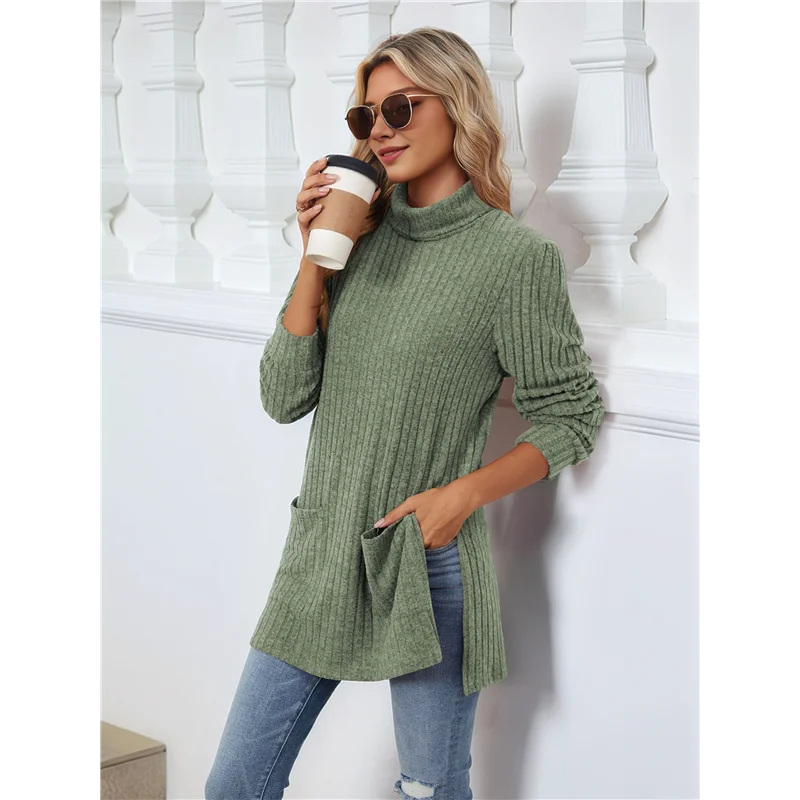 Amelise | Højhalset Casual Tunika Top