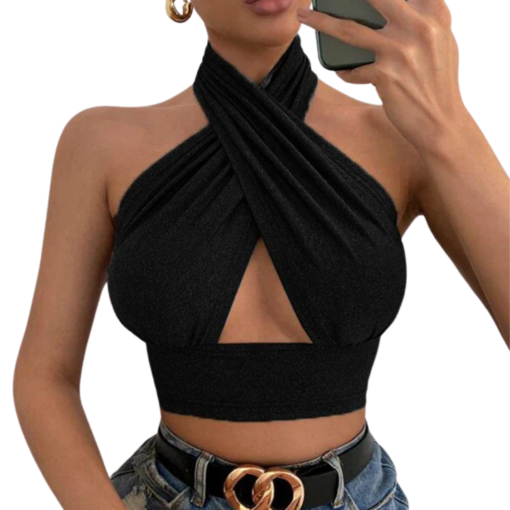 Celeste | Luxe Halter Crop Top