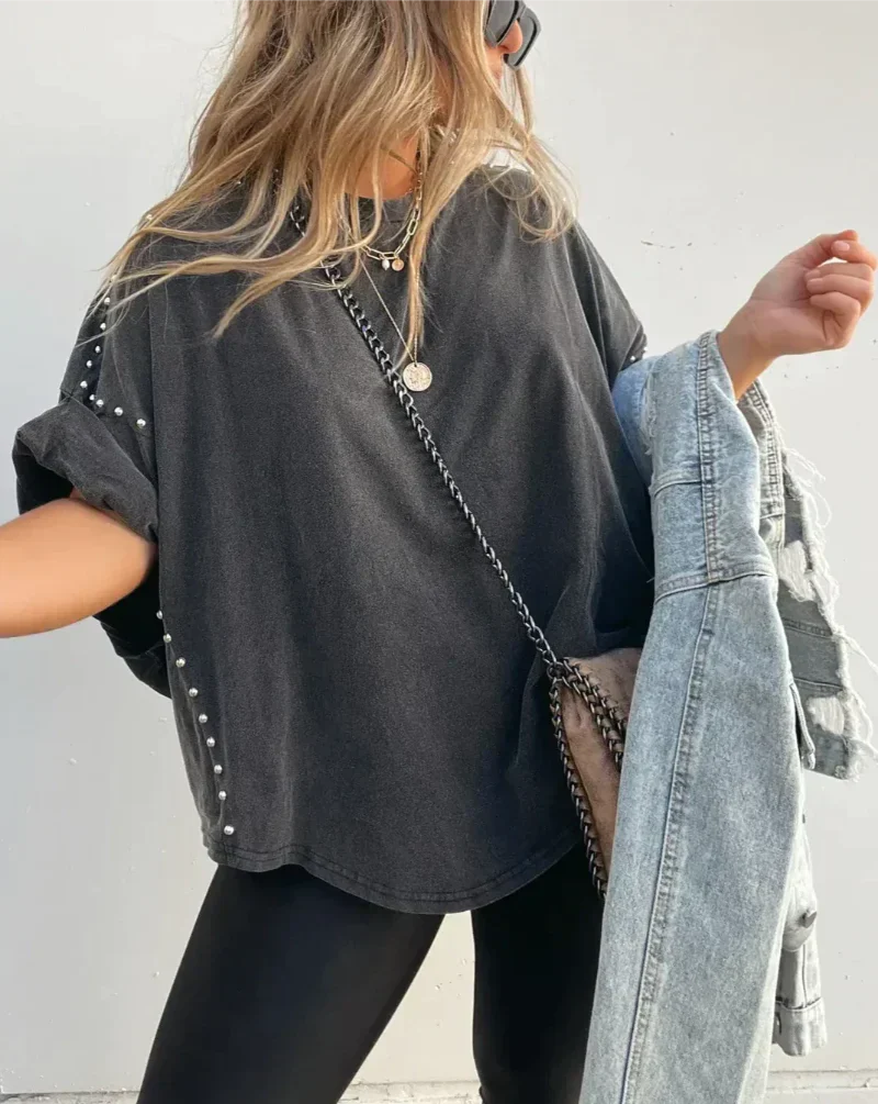 Alessa | Spiked Oversized T-shirt