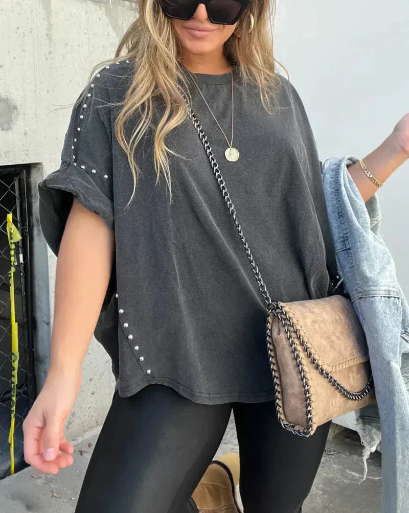 Alessa | Spiked Oversized T-shirt