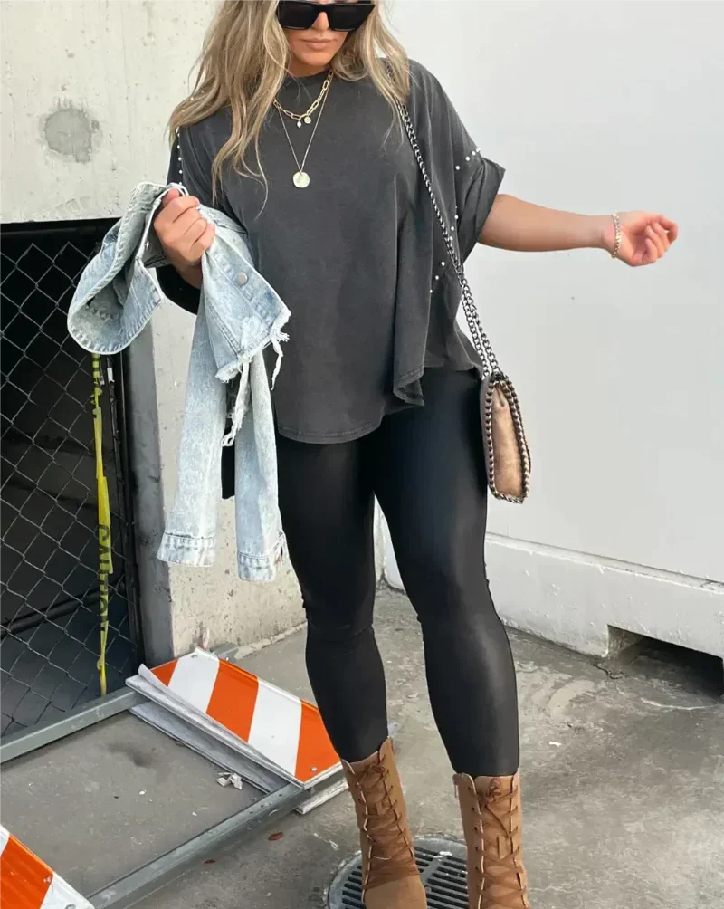 Alessa | Spiked Oversized T-shirt
