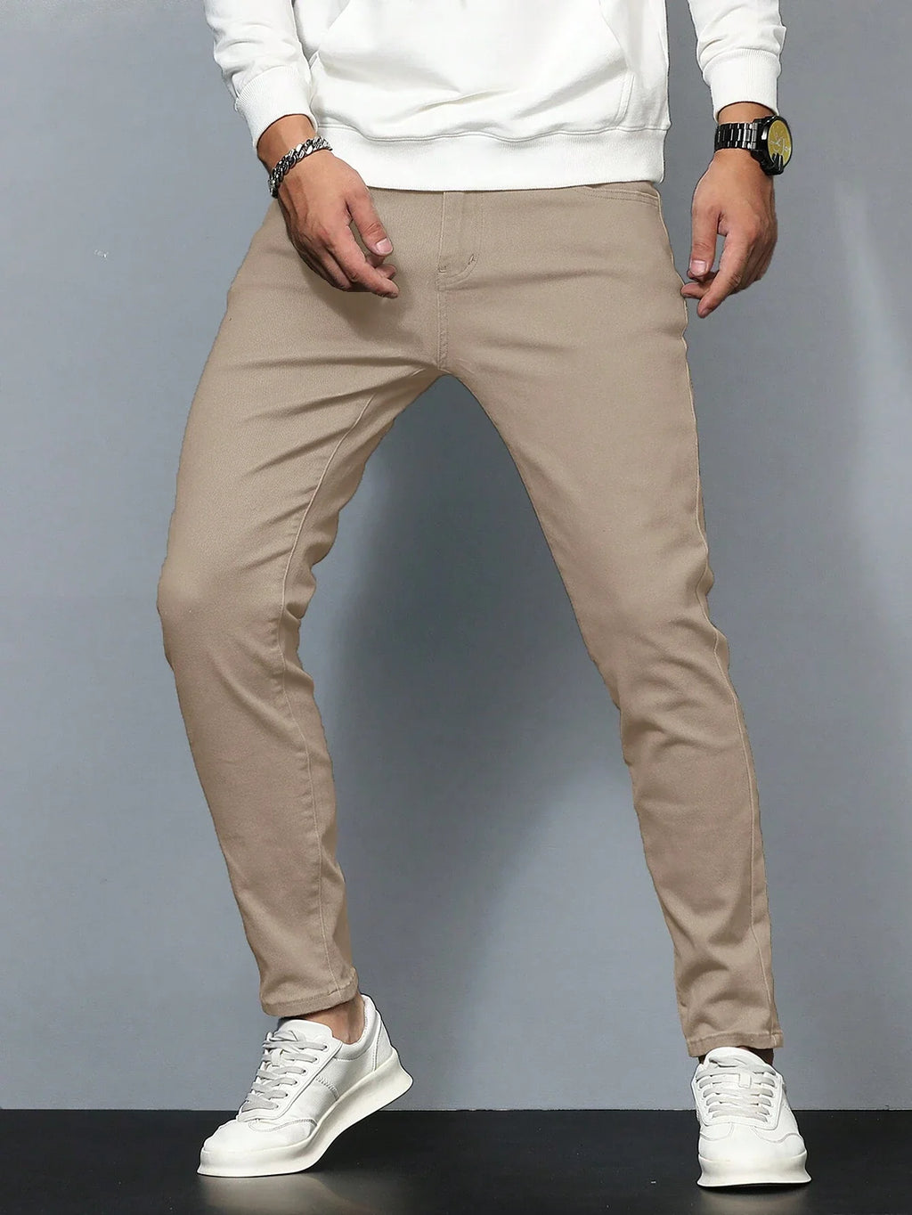 Elias | Struktureret Solid Denim