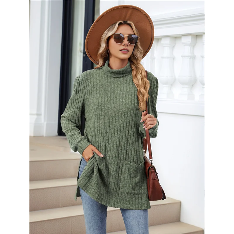 Amelise | Højhalset Casual Tunika Top