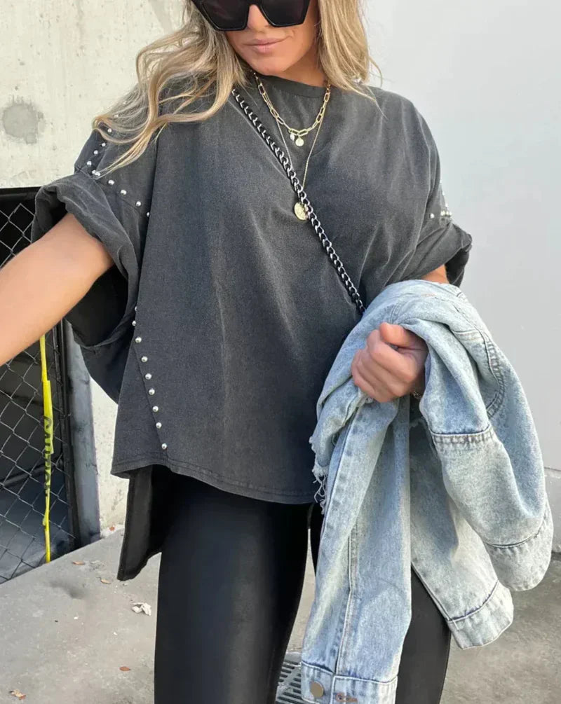 Alessa | Spiked Oversized T-shirt